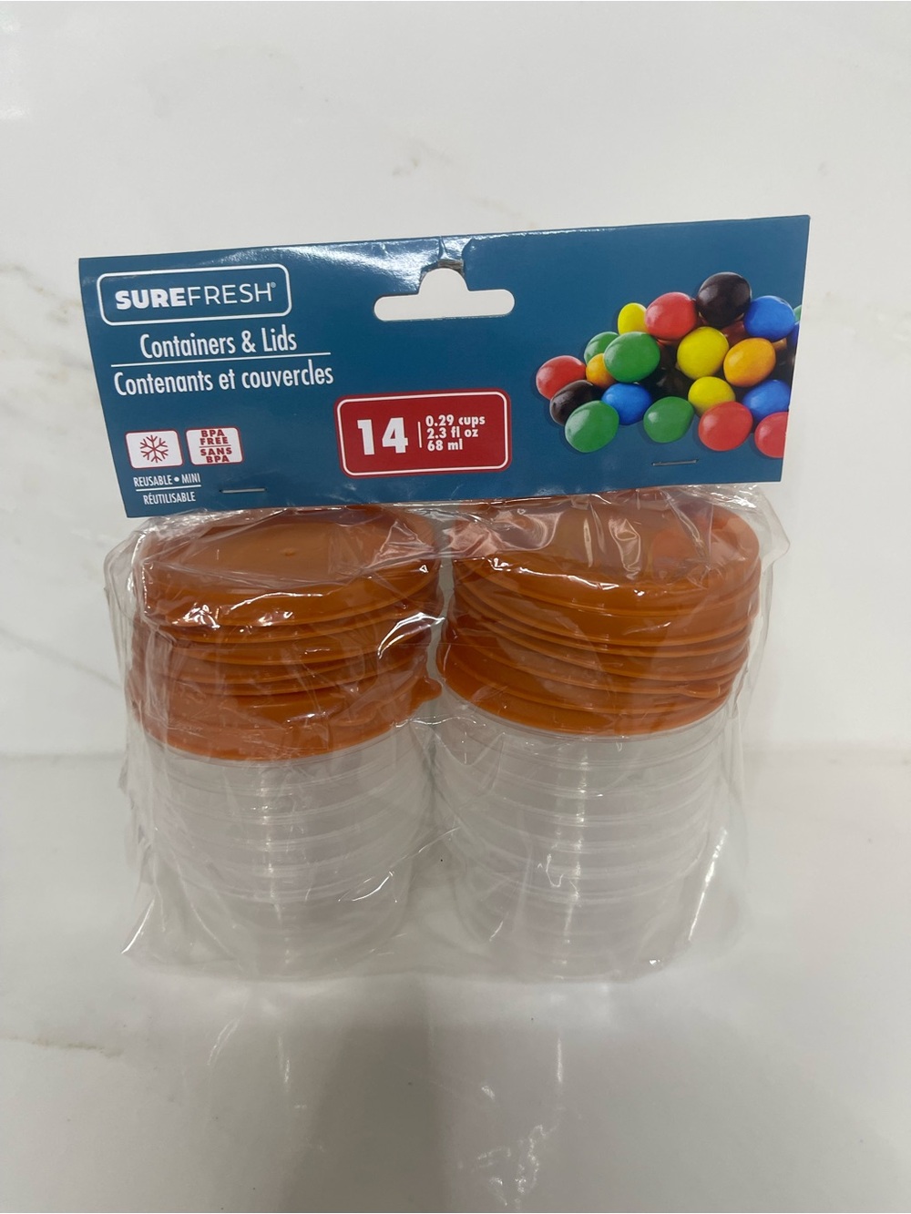Refresh Orange Snack Containers with Lids - 14 Pack